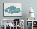 Custom Name on Clouds Decal Nursery Name